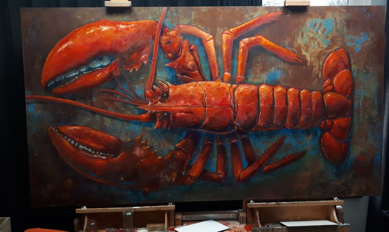 Kreeft, gemengde technieken, © 2023 Eric Kusters