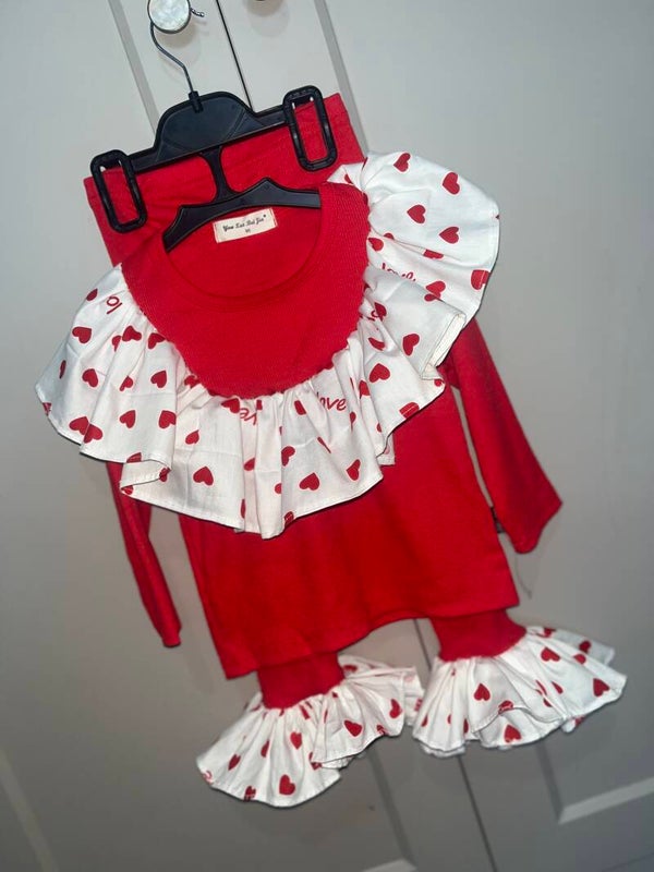 Heart Frilly Set
