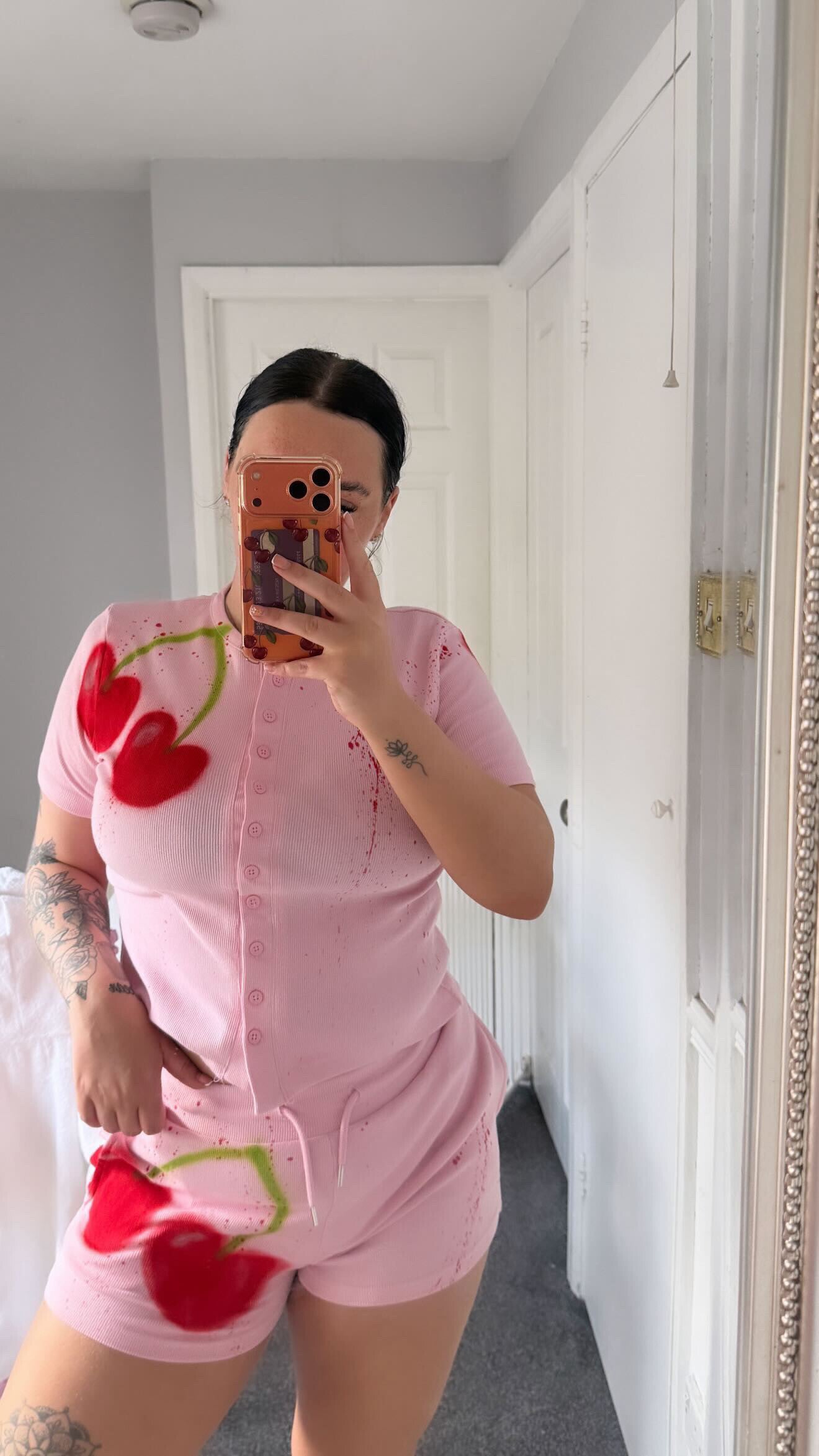Adult Button Short Set