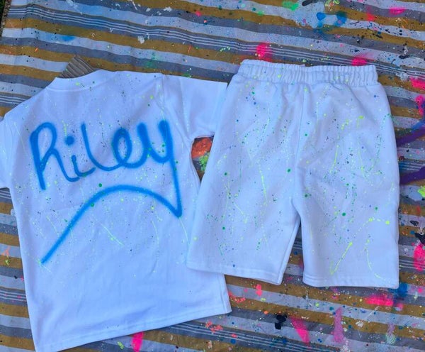 Custom Spray Tee & Shorts