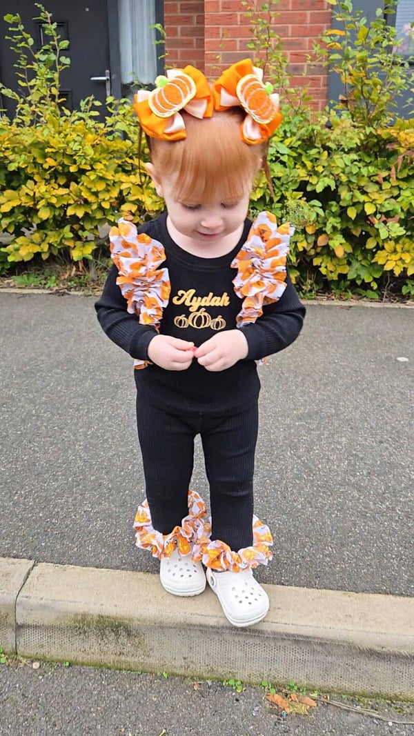 Pumpkin Frilly Set