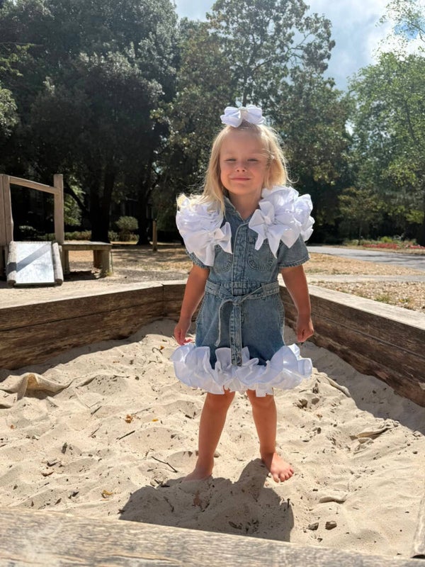 Denim Frill Playsuit