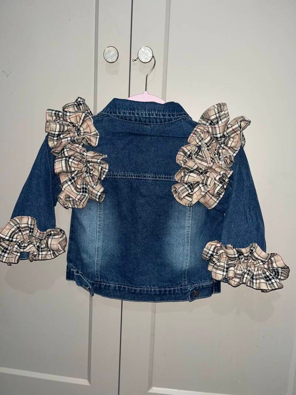 Childrens/Infants Frill Denim Jacket