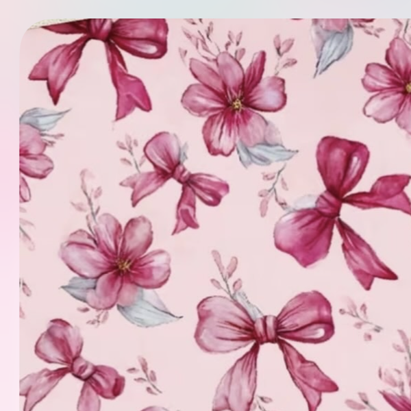 Pink Floral Bow