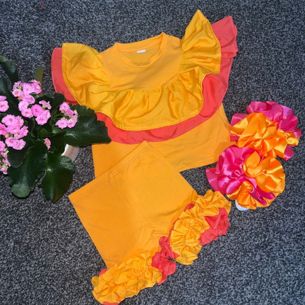 Raya Frilly Shorts Set