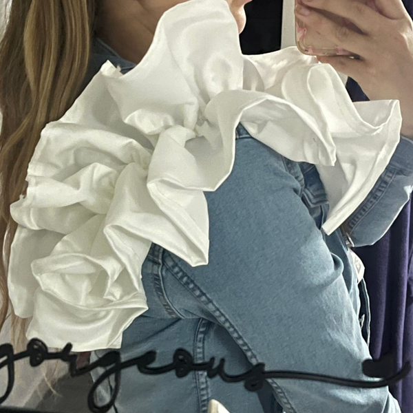 Adults Extra Frill Denim Jacket