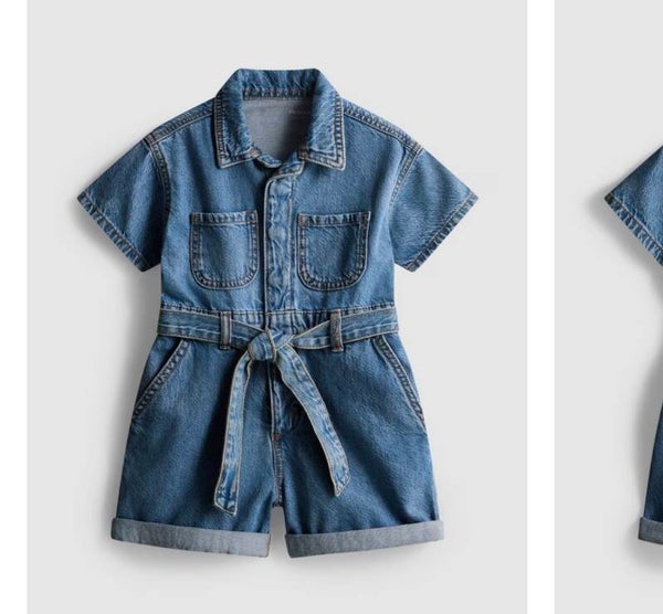 Denim Frill Playsuit