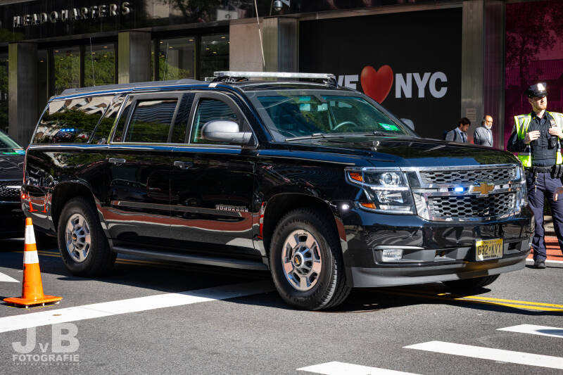 USSS Chevrolet Suburban during UNGA78 in New York City