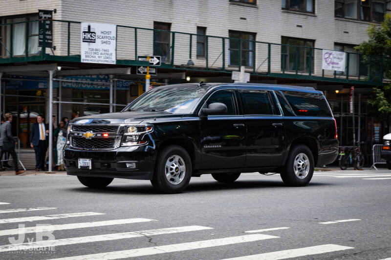 USSS Chevrolet Suburban during UNGA78 in New York City