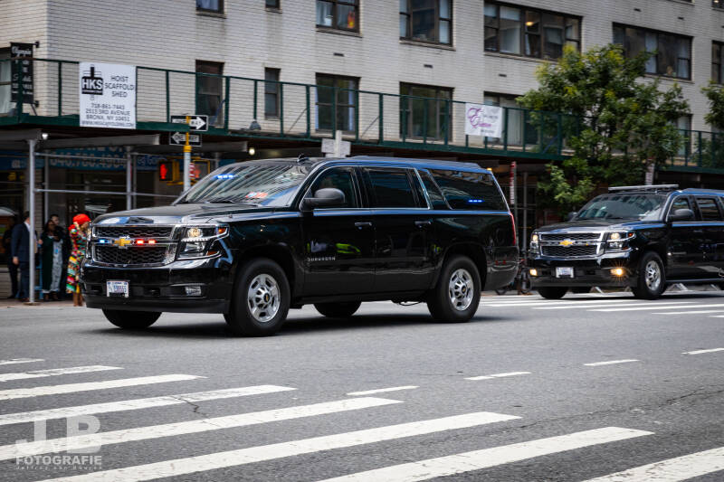 USSS Chevrolet Suburban during UNGA78 in New York City