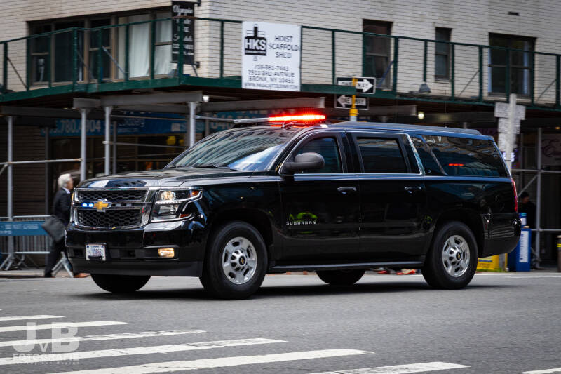 USSS Chevrolet Suburban during UNGA78 in New York City