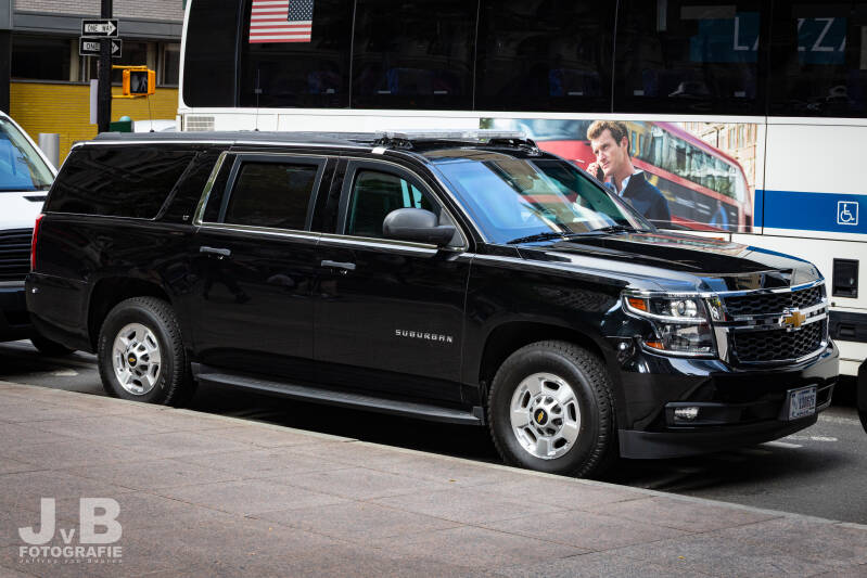 USSS Chevrolet Suburban during UNGA78 in New York City