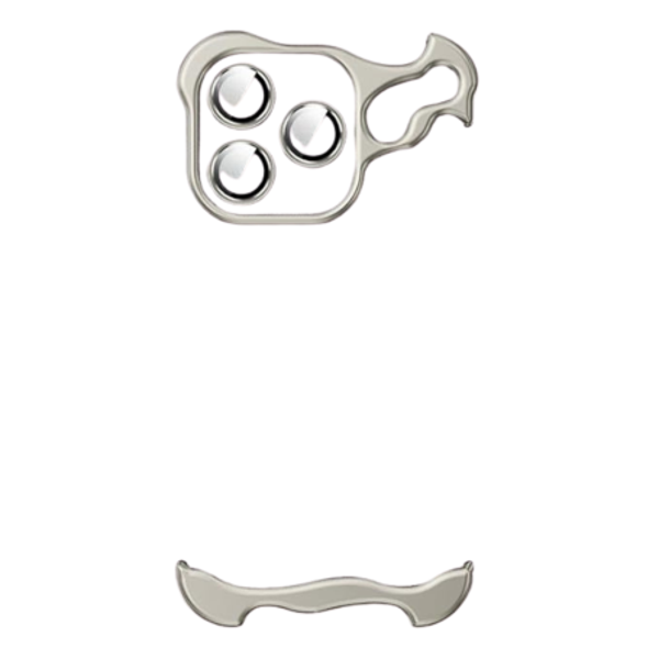 Coque robuste en métal sans cadre avec bouclier pour objectif – Argent