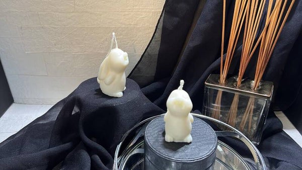 Bougie Décorative Artisanale - " Lapinou"