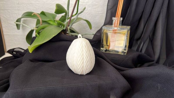 Bougie Décorative Artisanale -  Œuf  Vibrant