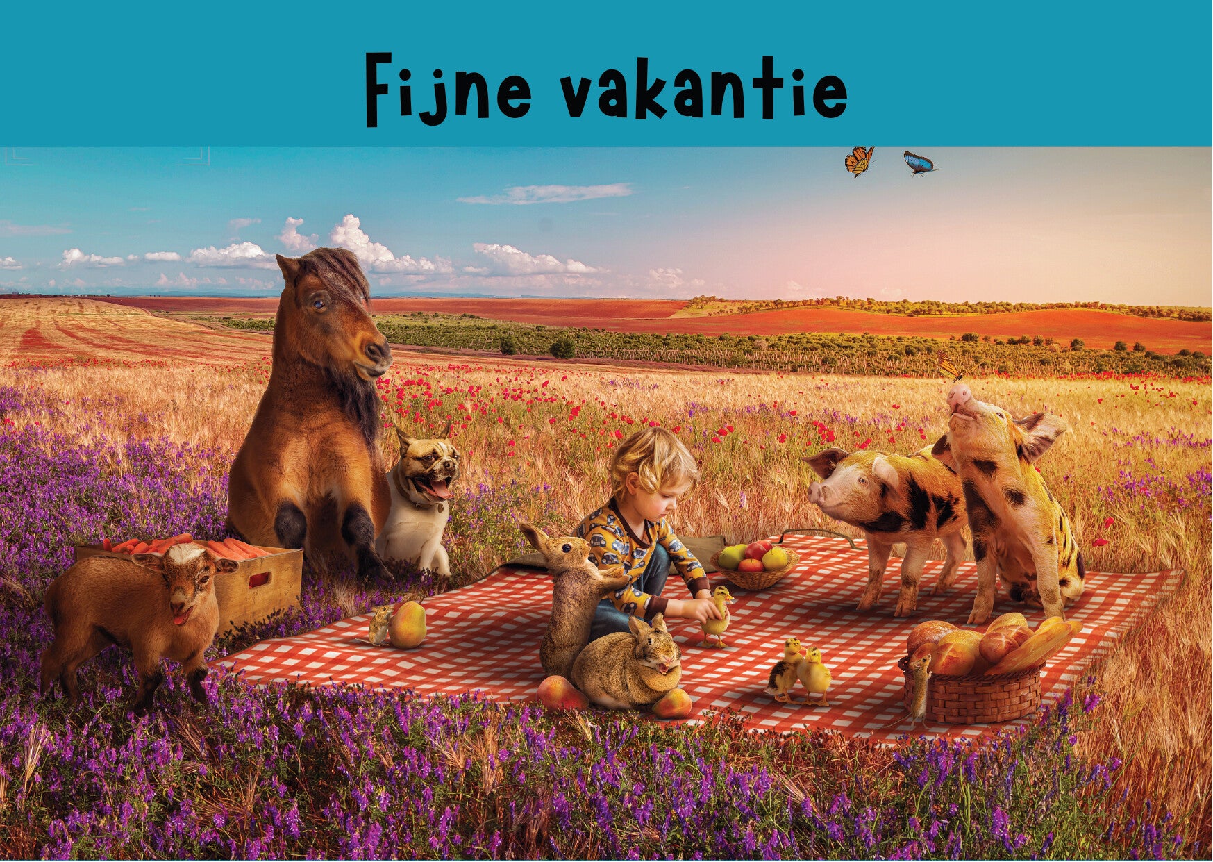 kaart fijne vakantie