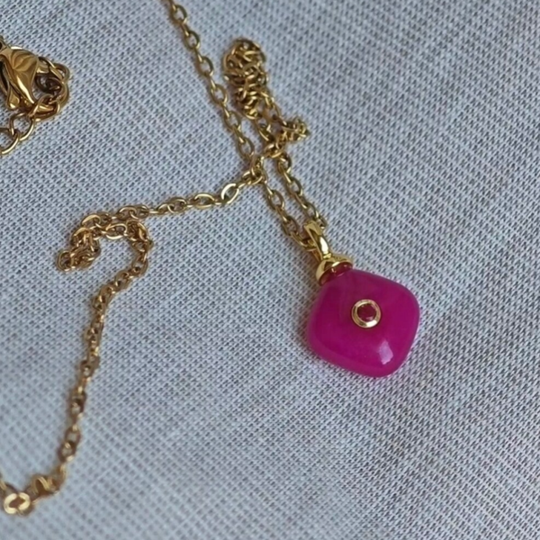 Halskette pink