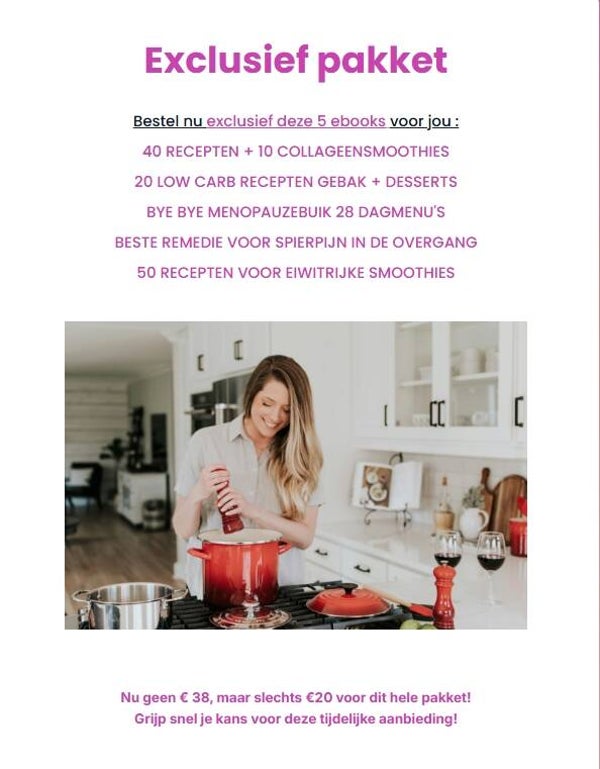 Exclusief aanbod van 5 Ebooks ivm Afvallen