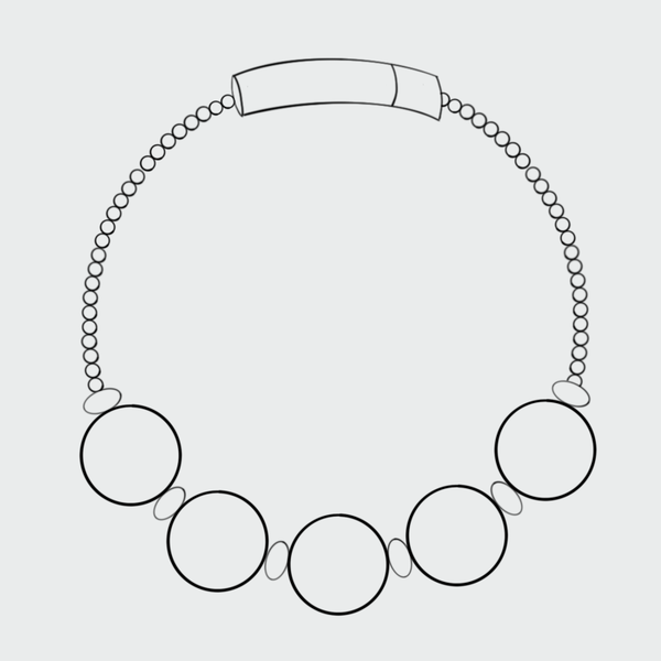 Five beaded bracelet