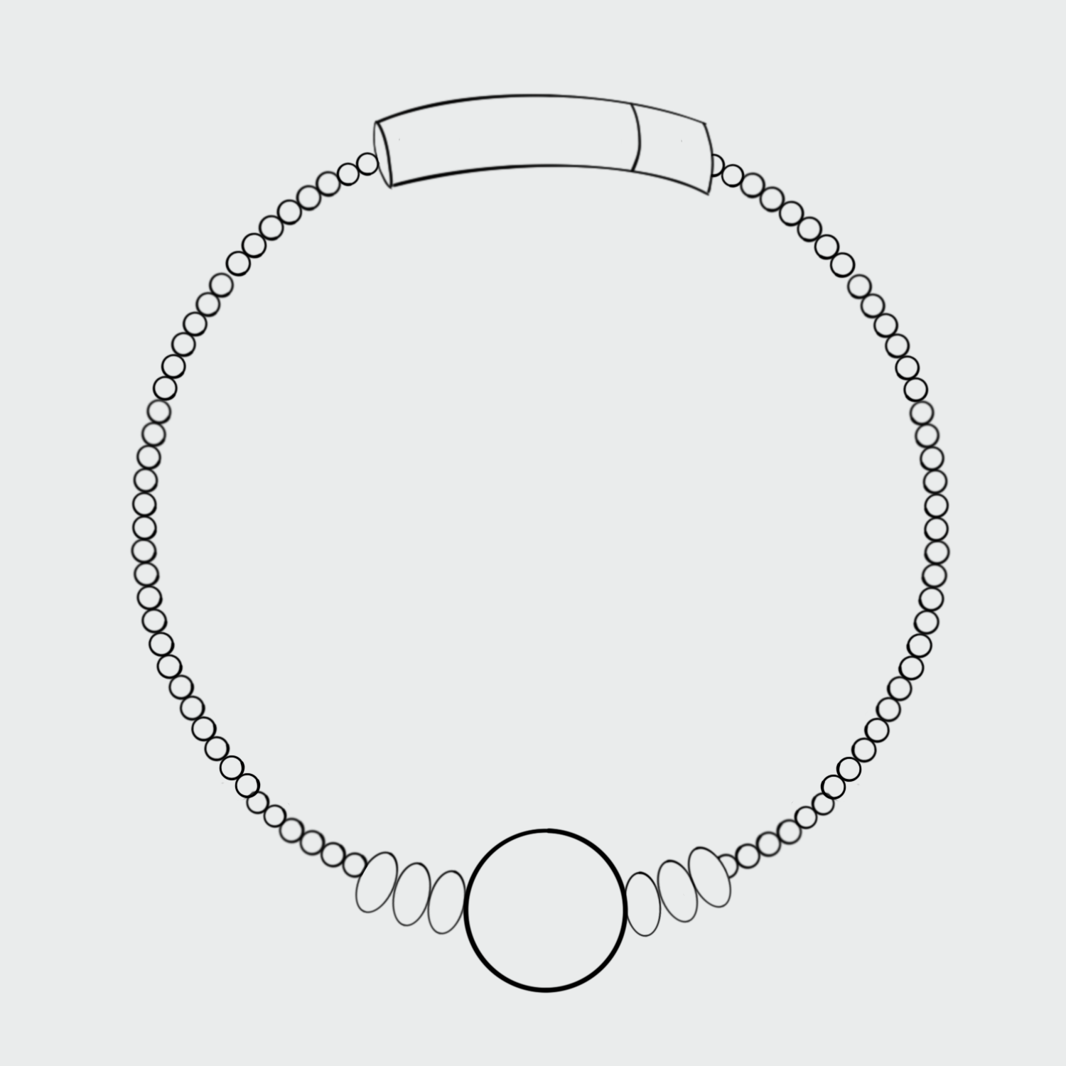 Single beaded bracelet