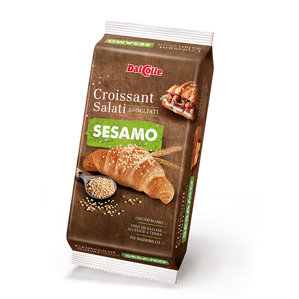 Hartige croissants met sesam