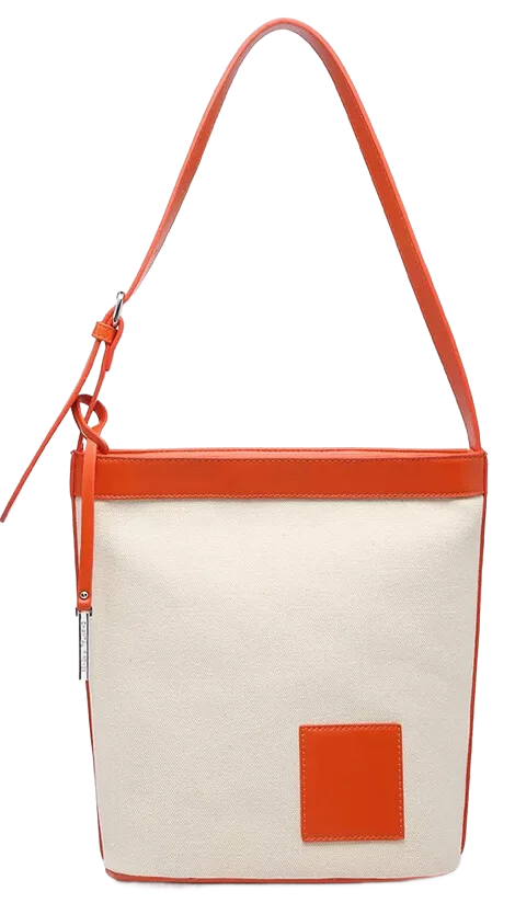 Handtas met rits oranje