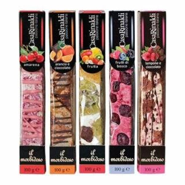 Zachte torrone (nougat) sinaasappel chocolade