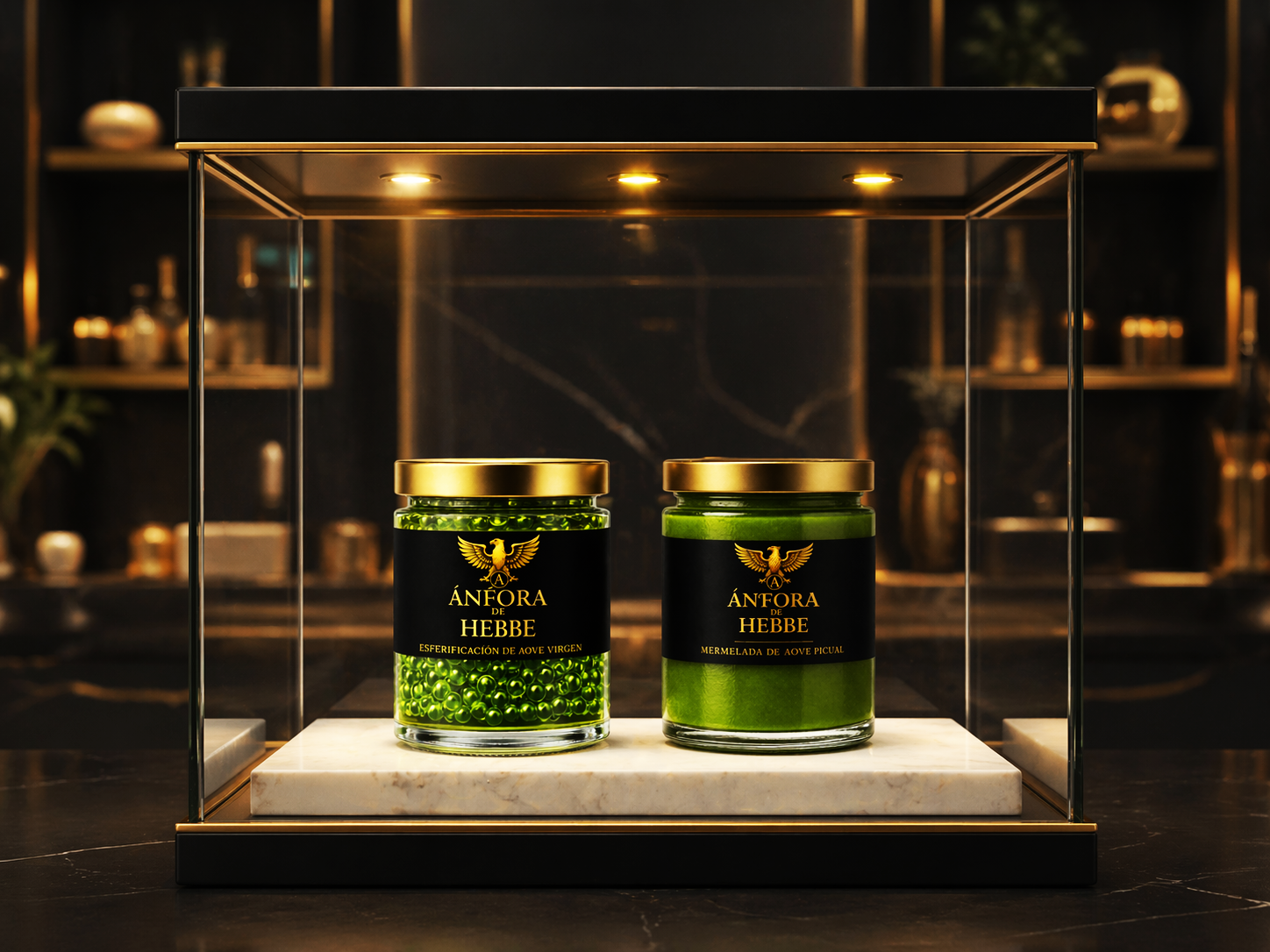 Perlas de aceite oliva verde de primera prensada