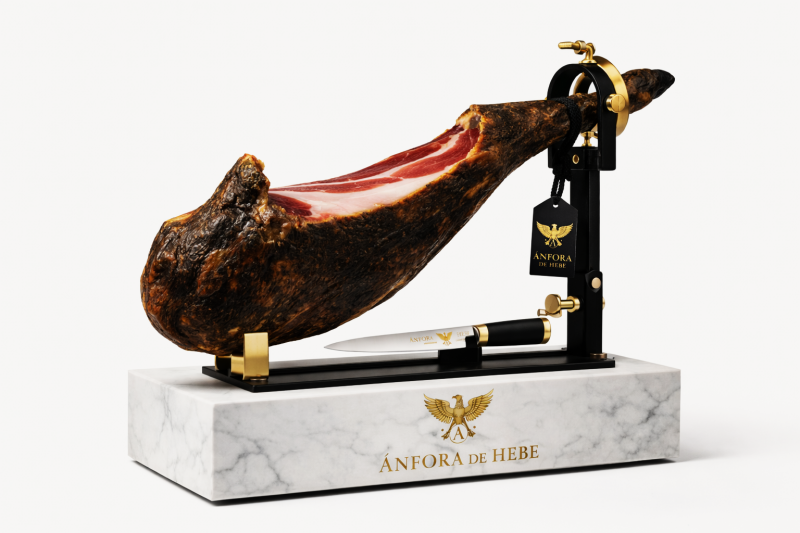 JAMONERO PARA JAMON  IBERICODE PATA NEGRA  DE JABUGO LUX ANFORA DE HEBE