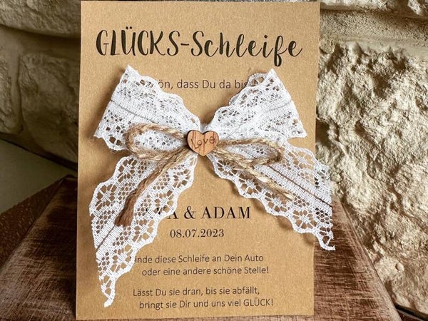 Autoschleifen / Glücksschleifen inkl. Karte