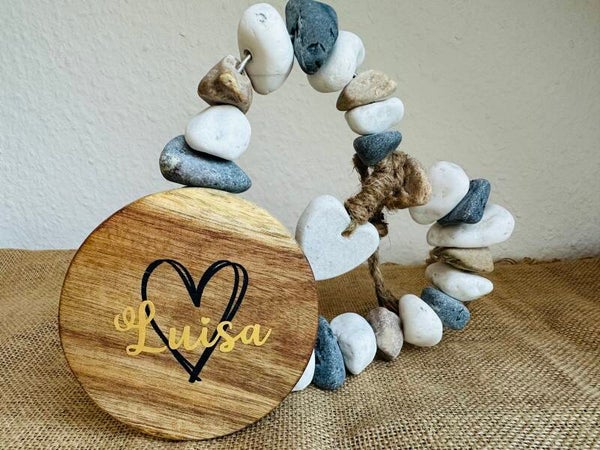 Hochwertige Mahagoni-Untersetzer für Gäste - Gastgeschenk - personalisiert für Hochzeit und andere Feiern