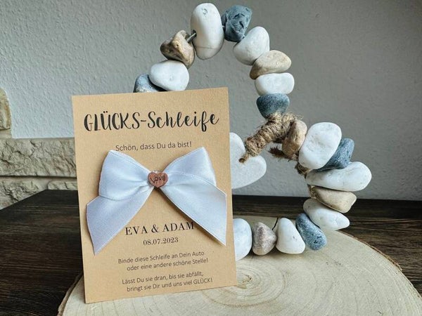 Autoschleifen / Glücksschleifen inkl. personalisierter Glückskarte