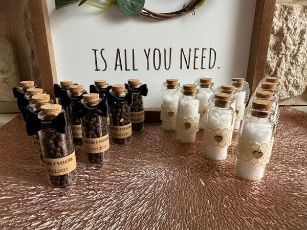 Salz und Pfeffer als Brautpaar - Gastgeschenk - personalisiert