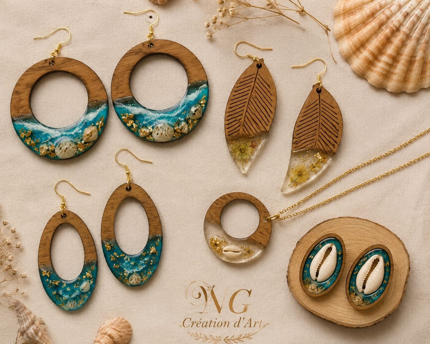 Jeux de Boucles d’oreilles bohèmes en matériaux naturels, parfaites pour toutes les occasions
