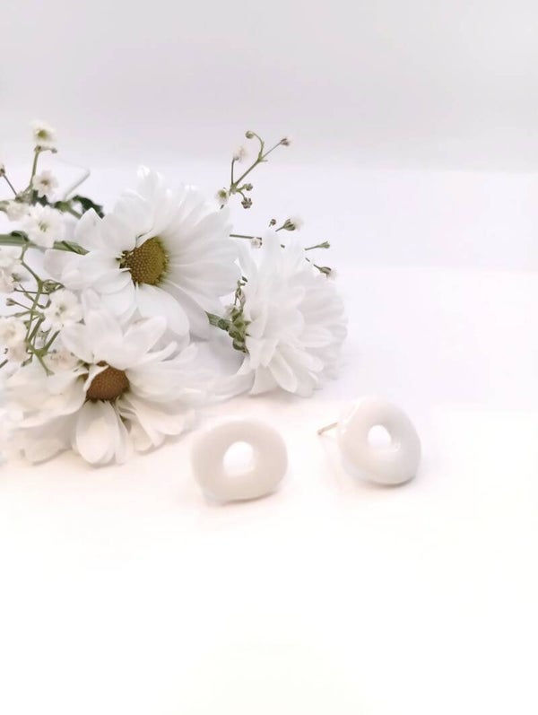 Oorbellen ⬪ Studjes ⬪ Coo ⬪ Wit