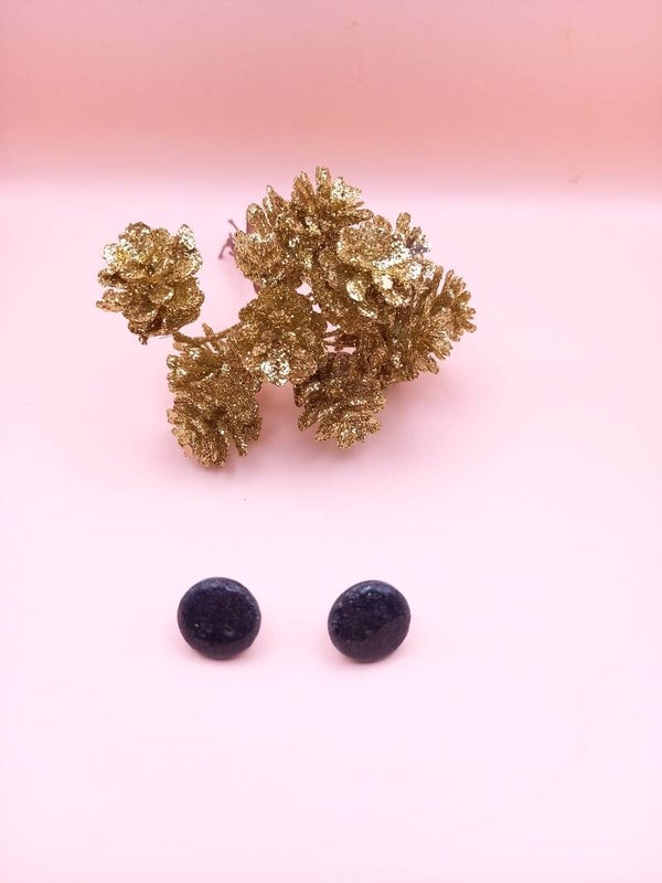 Oorbellen | Studs | Cirkels | Zwart