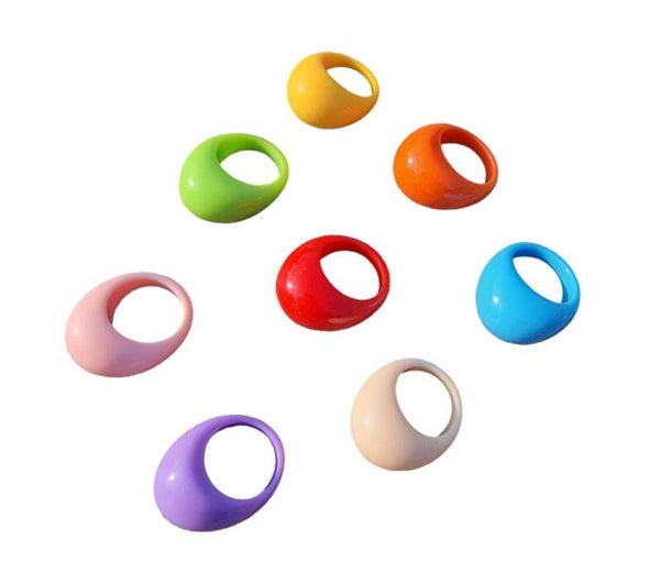 Kunstof ring Maat 17