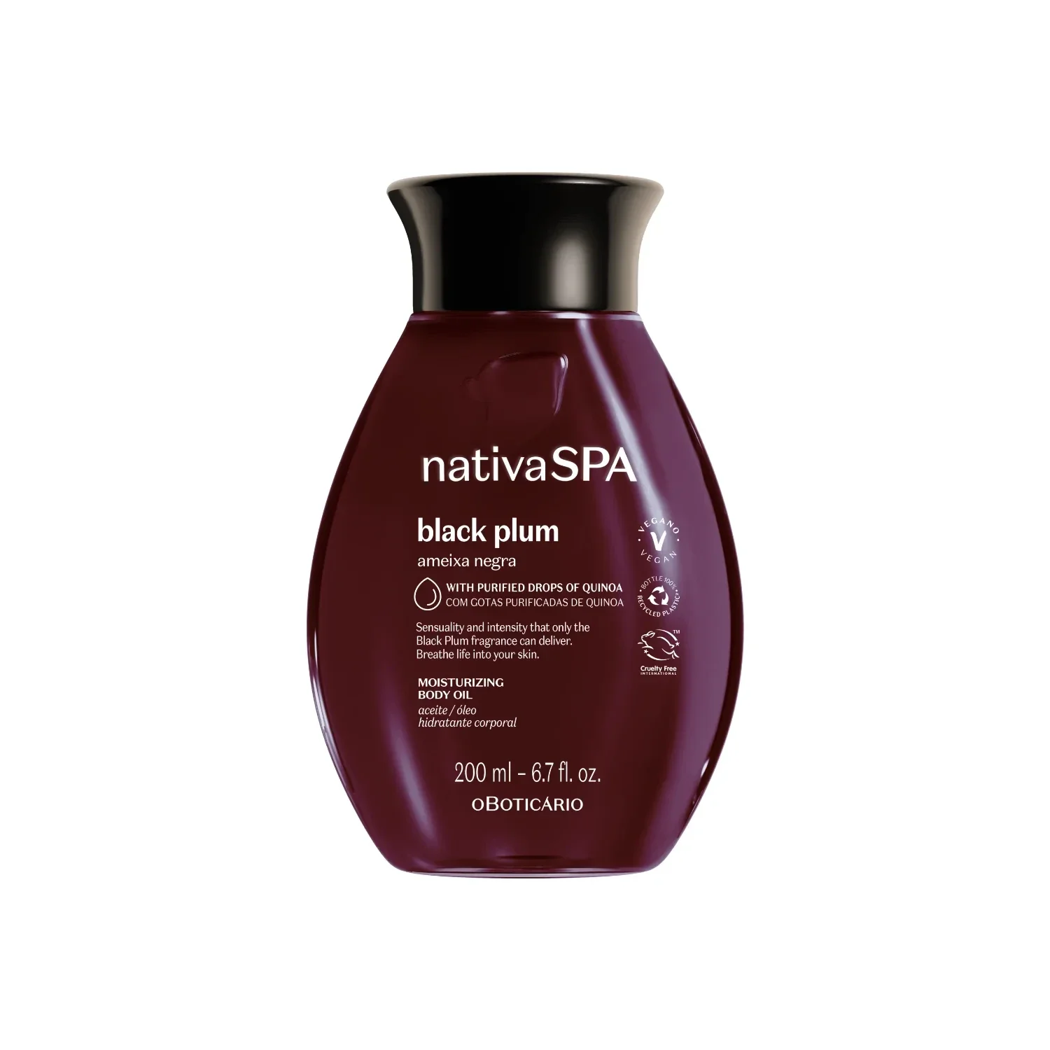 O Boticário | NSPA Black Plum Body Oil 200 ml
