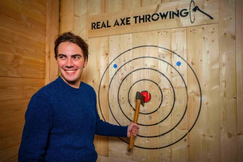 Axe Throwing Bijlwerpen groeps-of familiearrangement