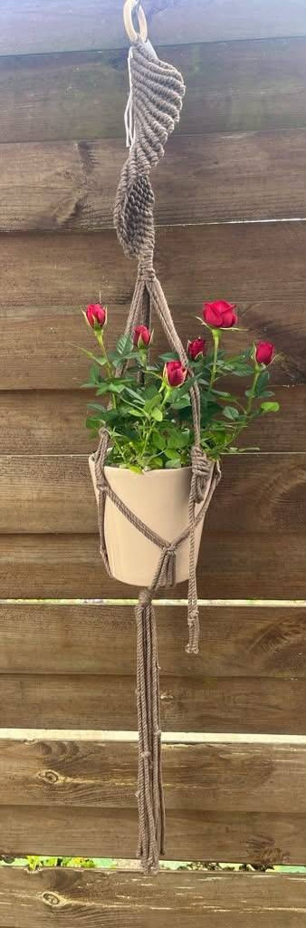 Porte plante marron avec pot