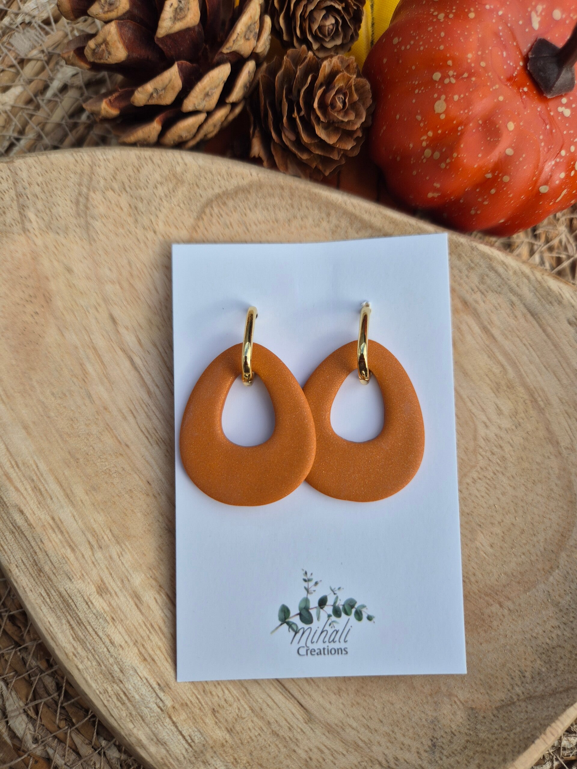 Oorbel Sarah burnt orange