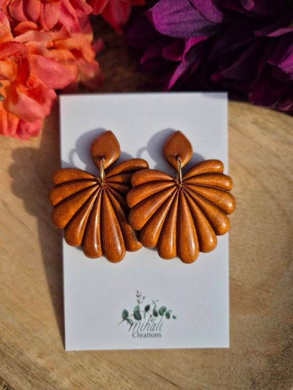 Oorbel Monique herfst kleuren met resin
