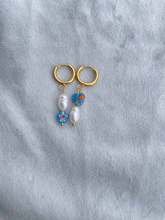 Soft blue earrings