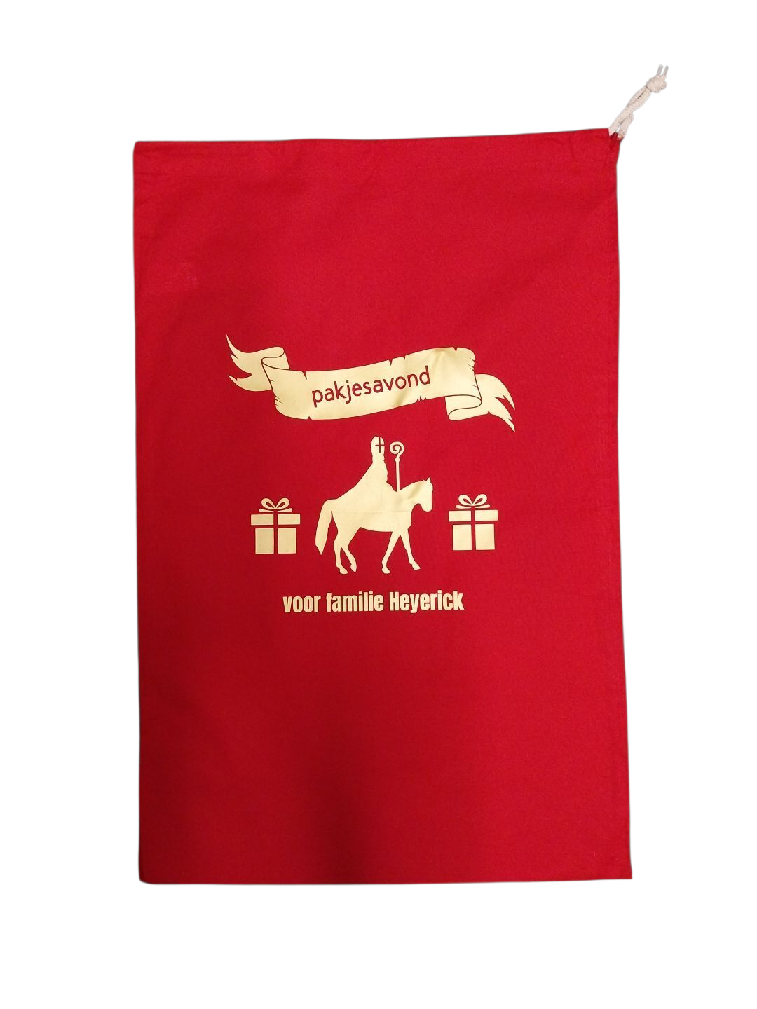 Katoenen zak met trekkoord