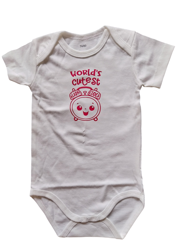 Romper "World's cool alarm clock"