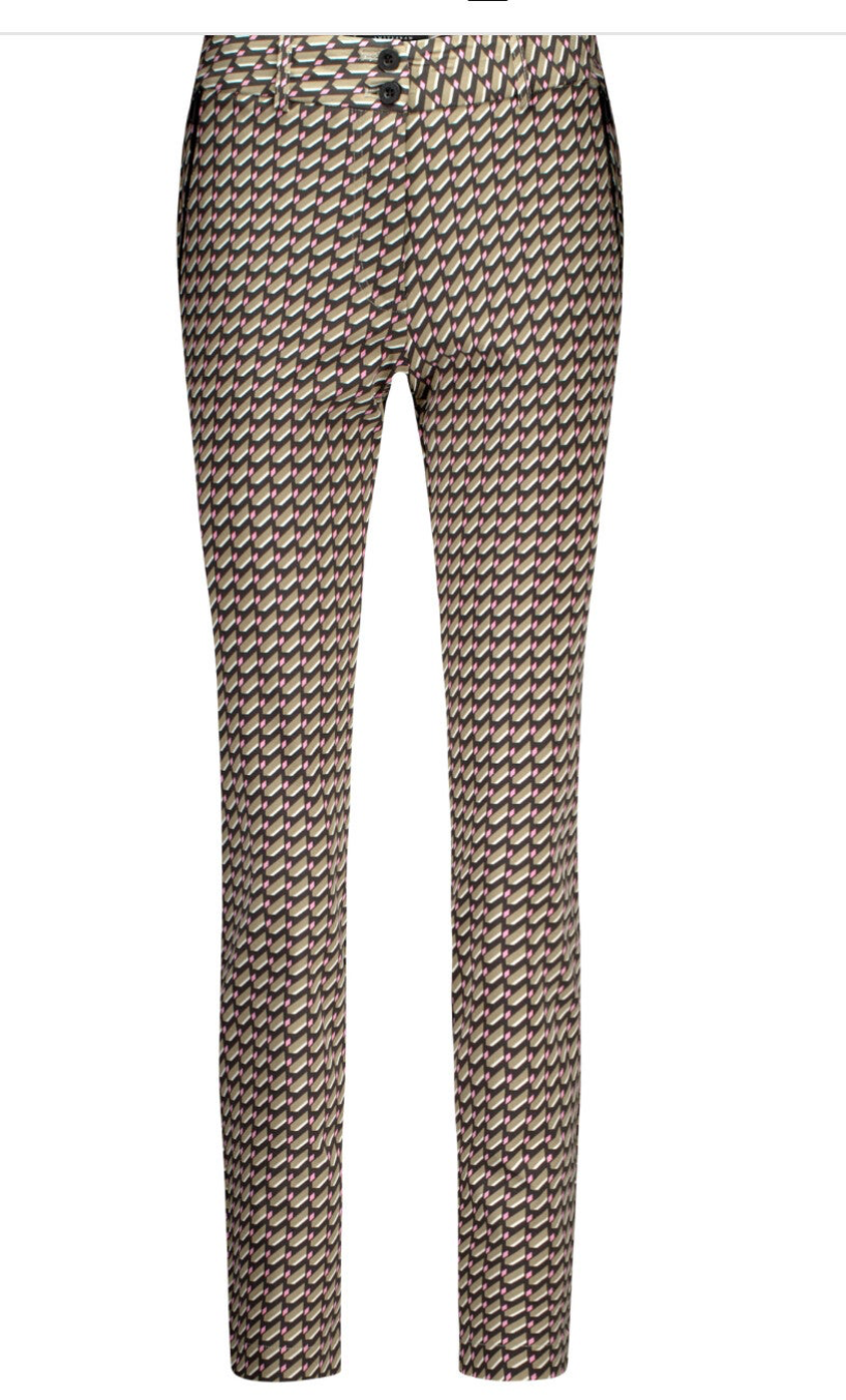 Broek Colette Zip Studio print