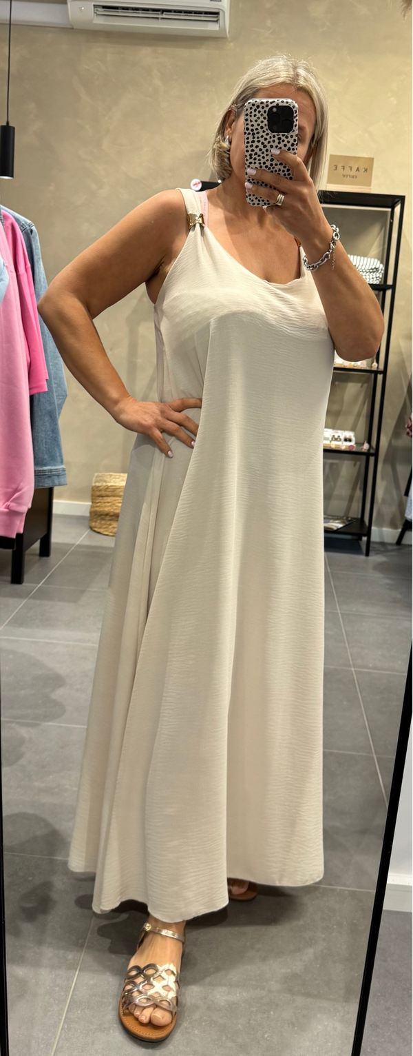 Jurk lang TU zwart/roest en beige