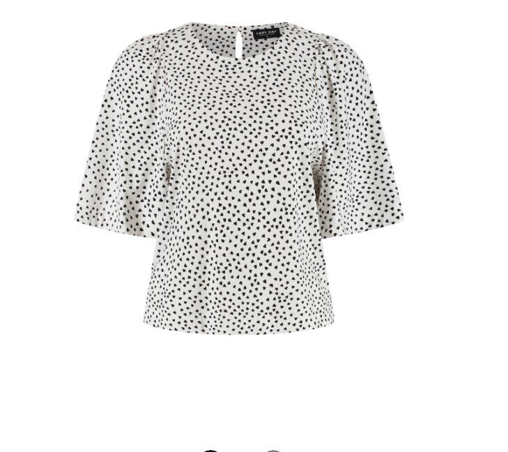 Blouse Aston simple white/black