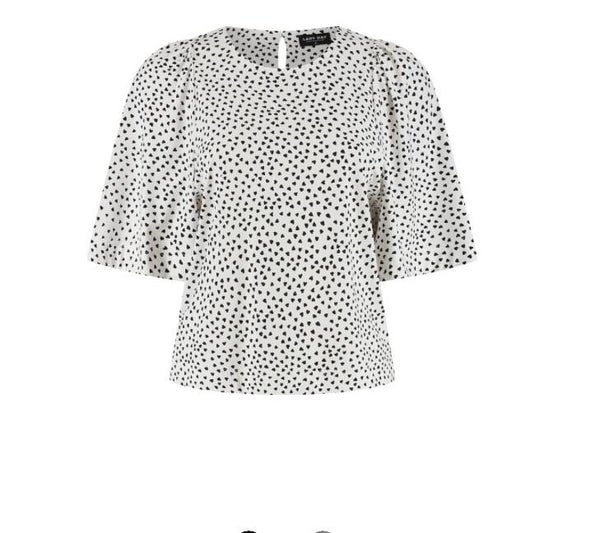 Blouse Aston simple white/black