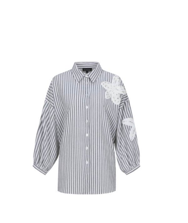 Blouse Lumi offwhite/black